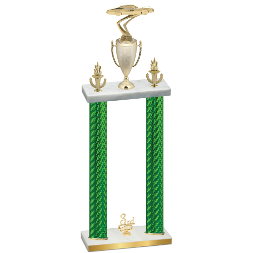 Double Green Carbon Fiber Third Place Cars Trophy