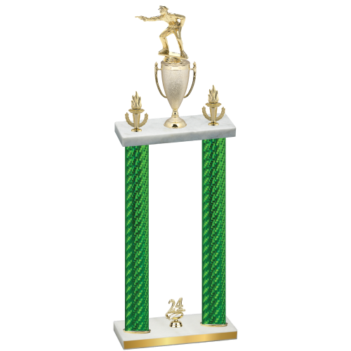 Double Green Carbon Fiber Year Shooter Trophy