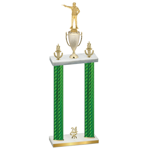 Double Green Carbon Fiber Year Shooter Trophy