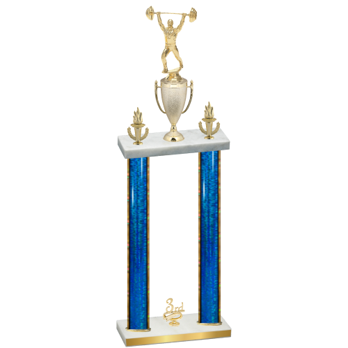 Double Blue Glacier Third Place Weights Trophy