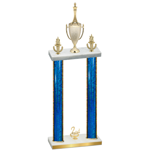 Double Blue Glacier Second Place Chess Trophy