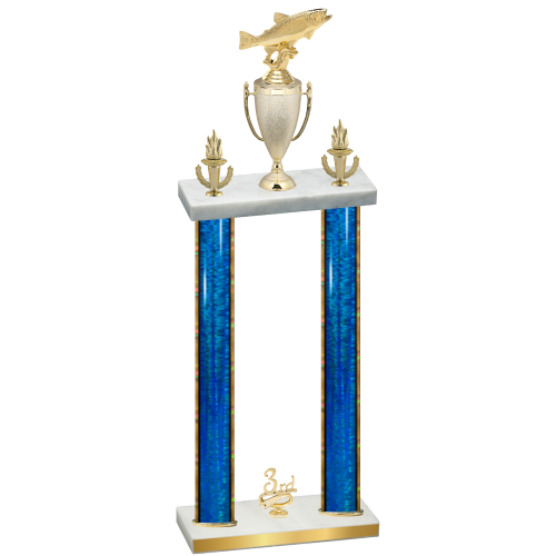 Double Blue Glacier Third Place Fishing Trophy