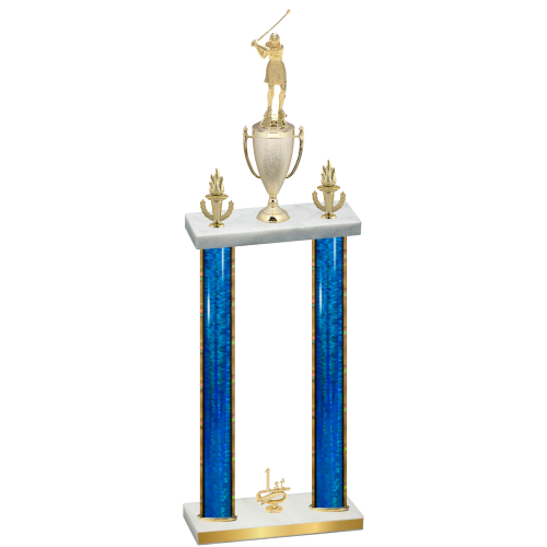 Double Blue Glacier First Place Golf Trophy