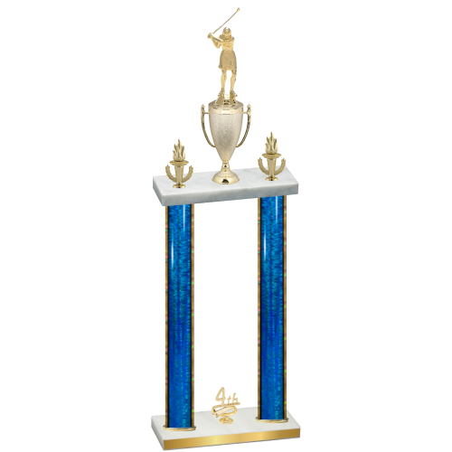 Double Blue Glacier Fourth Place Golf Trophy