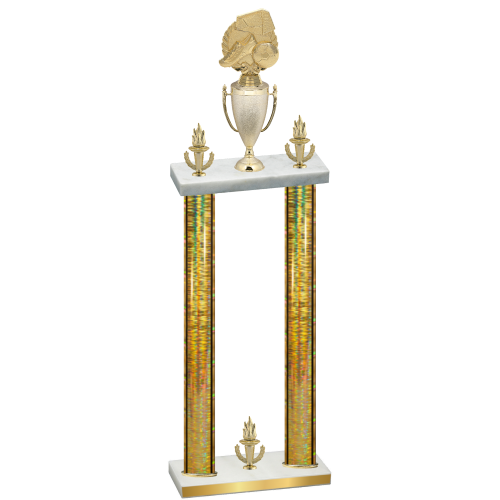Double Gold Glacier Victory Soccer Trophy