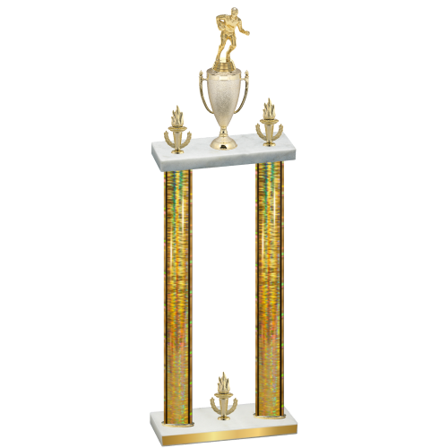 Double Gold Glacier Victory Rugby Trophy