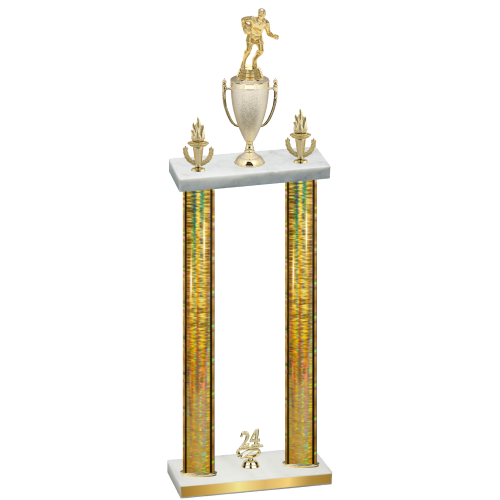 Double Gold Glacier Year Rugby Trophy
