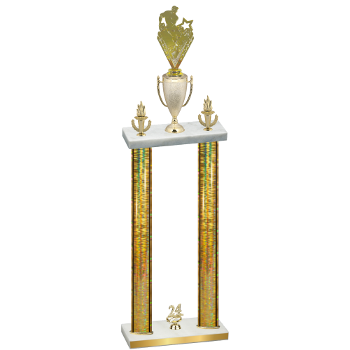 Double Gold Glacier Year Rugby Trophy