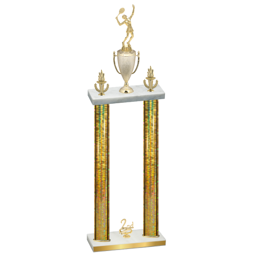 Double Gold Glacier Second Place Tennis Trophy