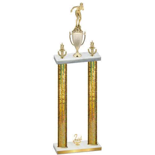 Double Gold Glacier Second Place Tennis Trophy