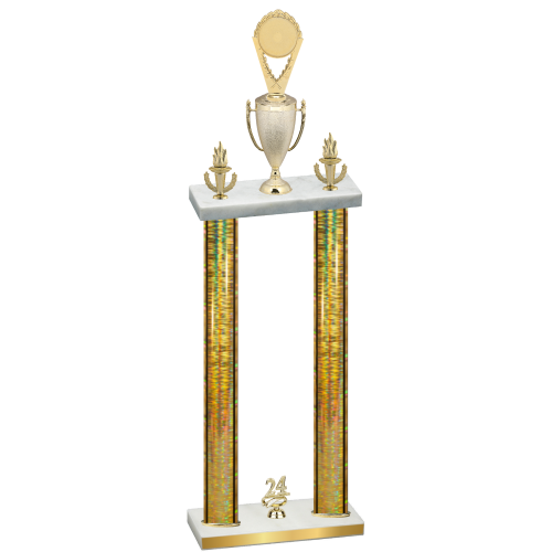 Double Gold Glacier Year Insert Trophy