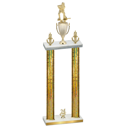 Double Gold Glacier Year Hockey Trophy