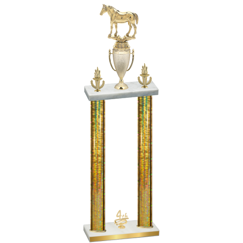 Double Gold Glacier Fourth Place Horses Trophy