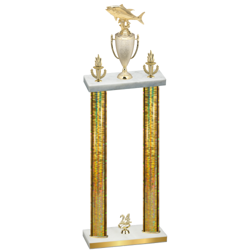Double Gold Glacier Year Fishing Trophy