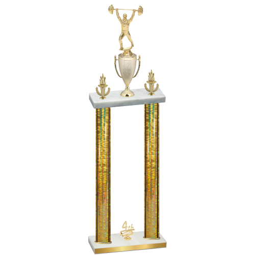 Double Gold Glacier Fourth Place Weights Trophy