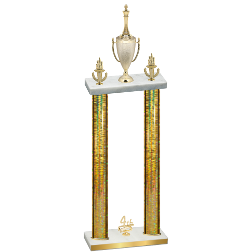 Double Gold Glacier Fourth Place Chess Trophy