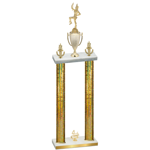 Double Gold Glacier Fourth Place Majorette Trophy