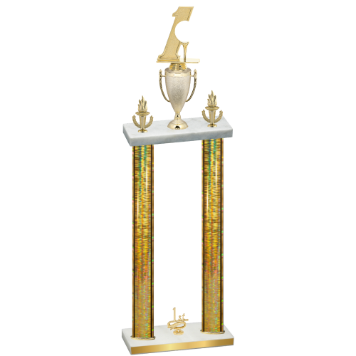Double Gold Glacier First Place Golf Trophy