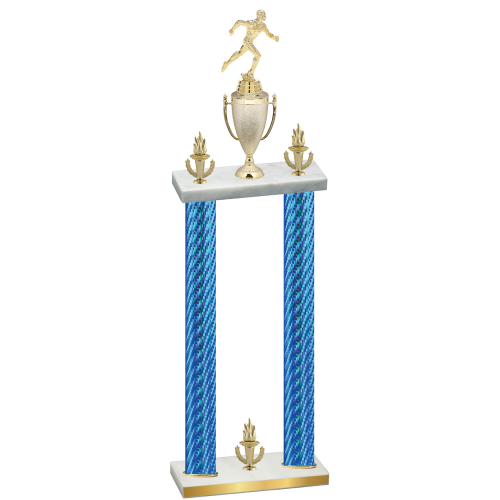 Double Blue Carbon Fiber Victory Running Trophy