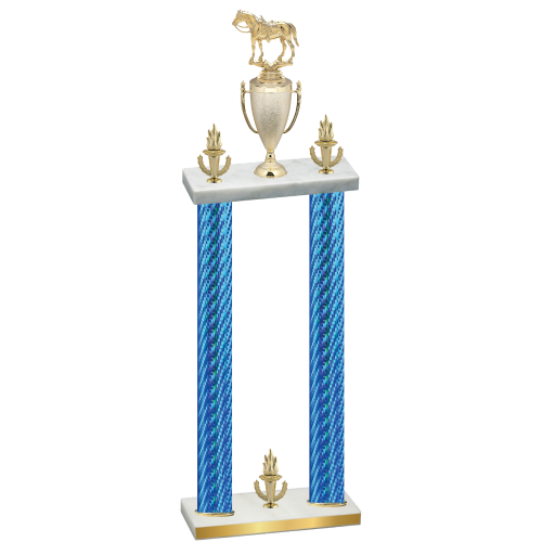 Double Blue Carbon Fiber Victory Horses Trophy