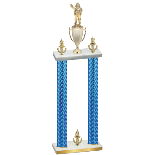 Double Blue Carbon Fiber Victory Holiday Trophy