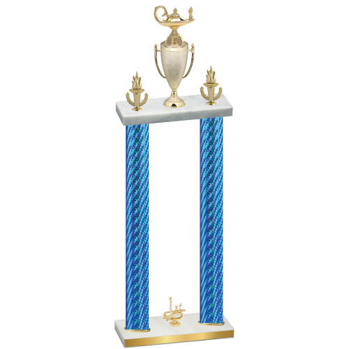 Double Blue Carbon Fiber First Place Academics Trophy