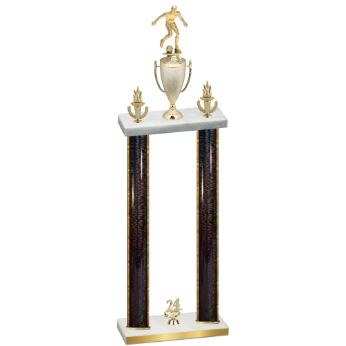 Double Black Glacier Year Soccer Trophy