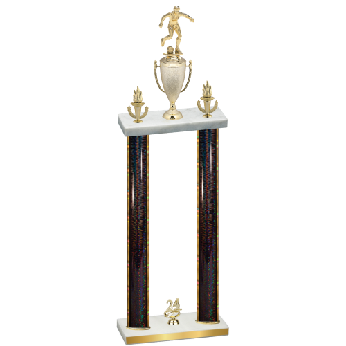 Double Black Glacier Year Soccer Trophy