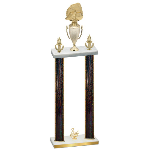 Double Black Glacier Third Place Soccer Trophy