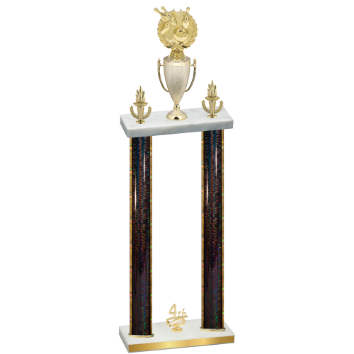 Double Black Glacier Fourth Place Bowling Trophy