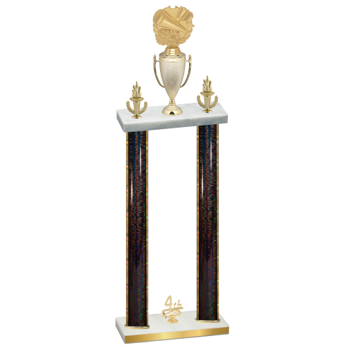 Double Black Glacier Fourth Place Cheerleading Trophy