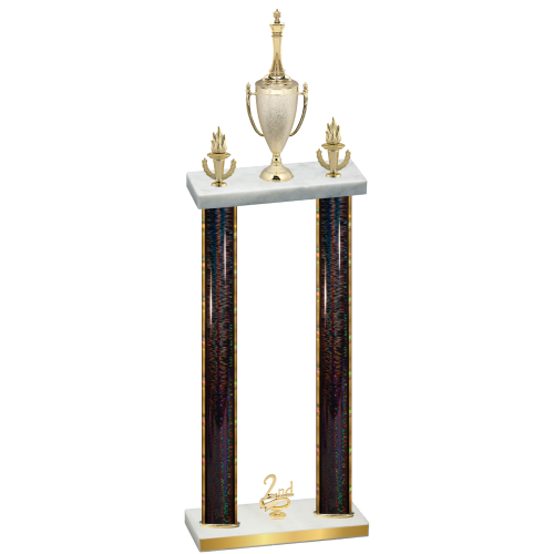 Double Black Glacier Second Place Chess Trophy