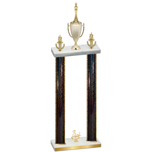 Double Black Glacier Third Place Chess Trophy