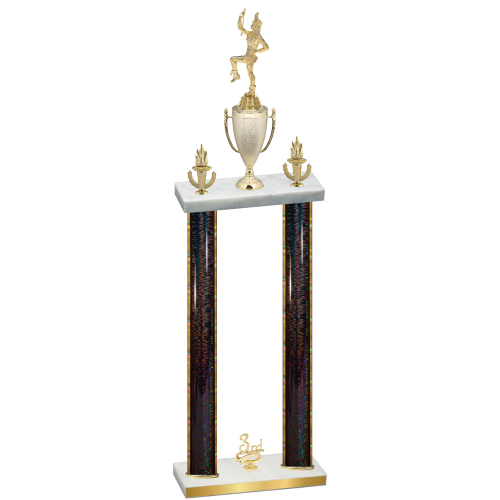 Double Black Glacier Third Place Majorette Trophy