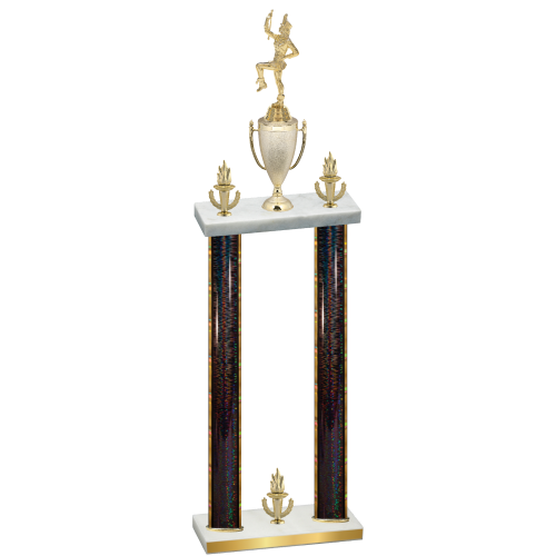 Double Black Glacier Victory Majorette Trophy