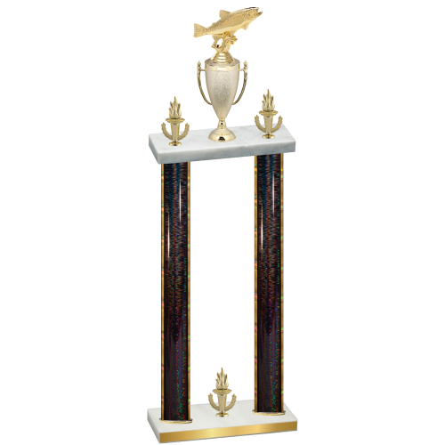 Double Black Glacier Victory Fishing Trophy