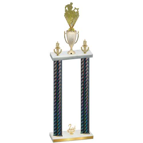 Double Black Carbon Fiber Second Place Rugby Trophy