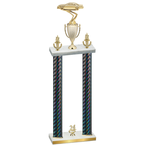 Double Black Carbon Fiber Year Cars Trophy