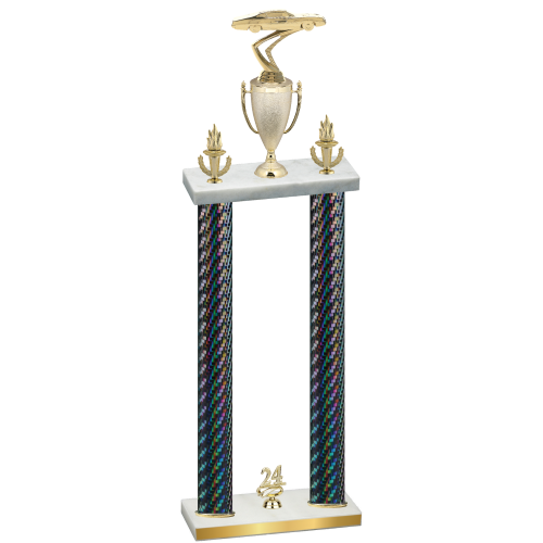Double Black Carbon Fiber Year Cars Trophy