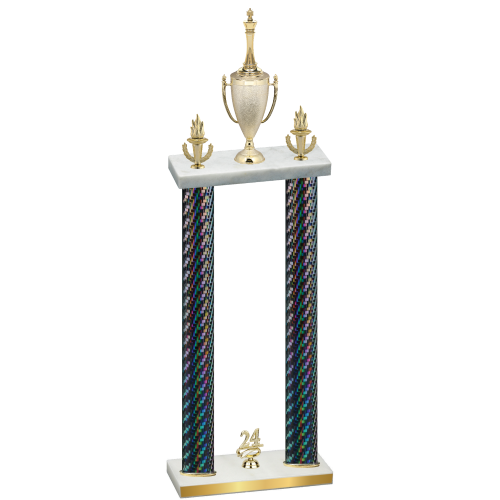 Double Black Carbon Fiber Year Chess Trophy