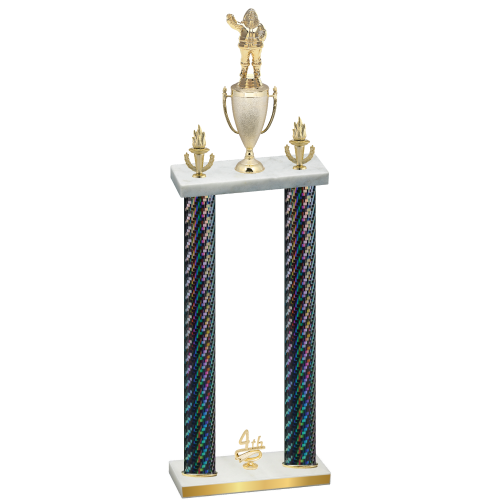Double Black Carbon Fiber Fourth Place Holiday Trophy