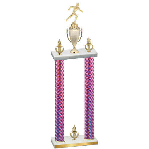 Double Pink Carbon Fiber Victory Running Trophy