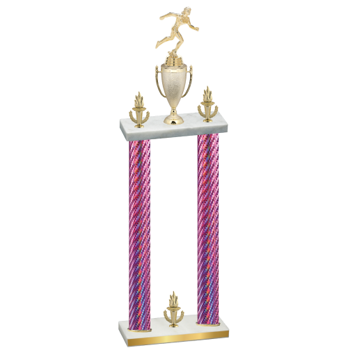 Double Pink Carbon Fiber Victory Running Trophy