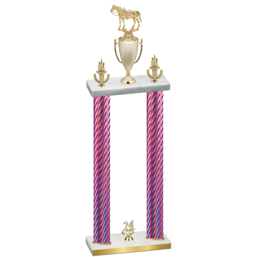 Double Pink Carbon Fiber Year Horses Trophy