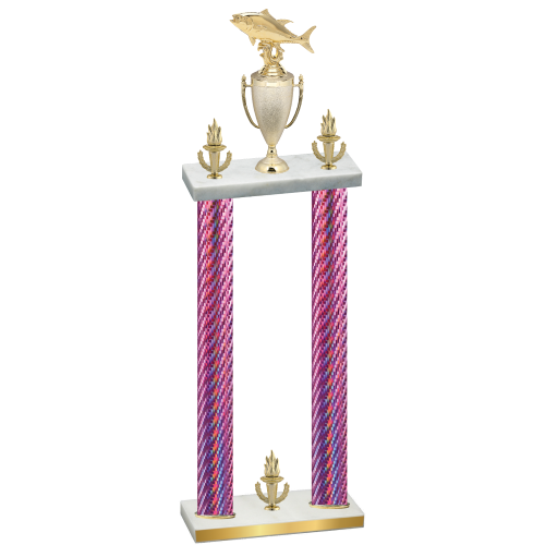 Double Pink Carbon Fiber Victory Fishing Trophy