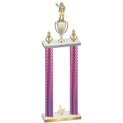 Double Pink Carbon Fiber Third Place Holiday Trophy