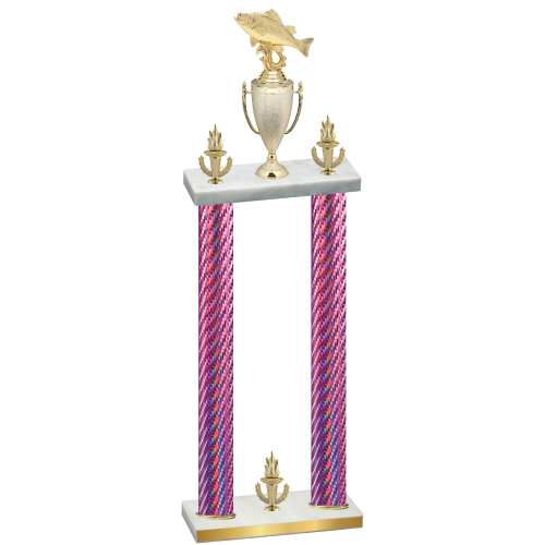 Double Pink Carbon Fiber Victory Fishing Trophy