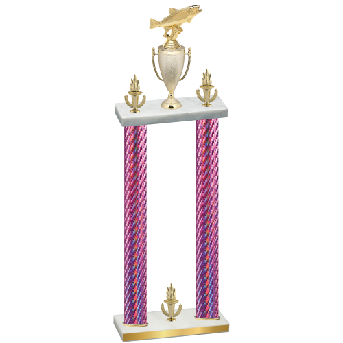 Double Pink Carbon Fiber Victory Fishing Trophy