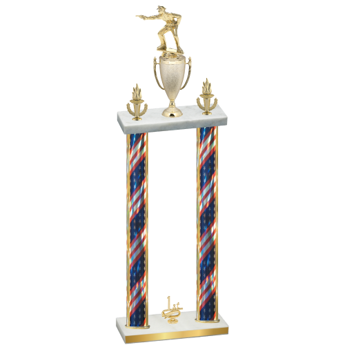 Double Flag USA First Place Shooter Trophy