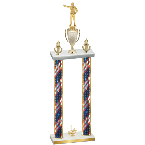 Double Flag USA First Place Shooter Trophy